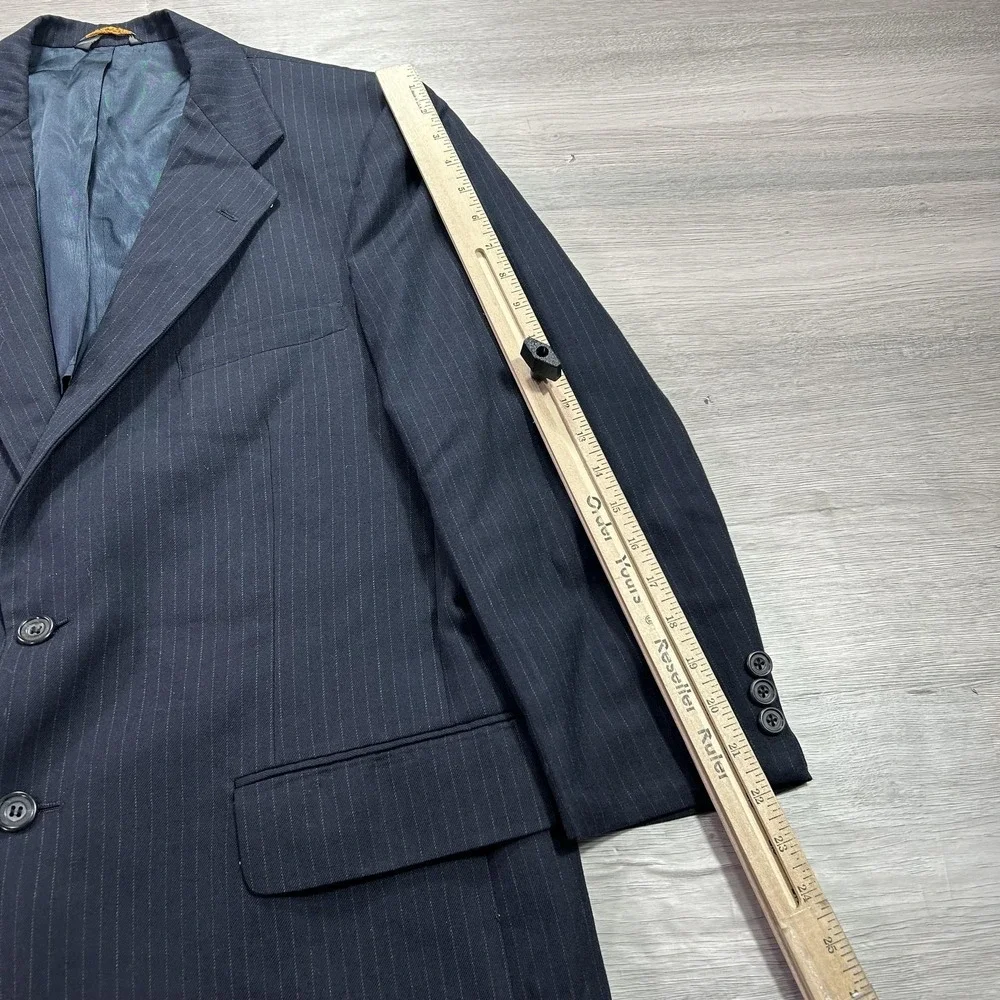 Kuppenheimer Blazer Mens 42R Navy Pinstripe 2 Button‎ Vented Suit Jacket